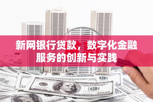 崁顶新网银行贷款，数字化金融服务的创新与实践