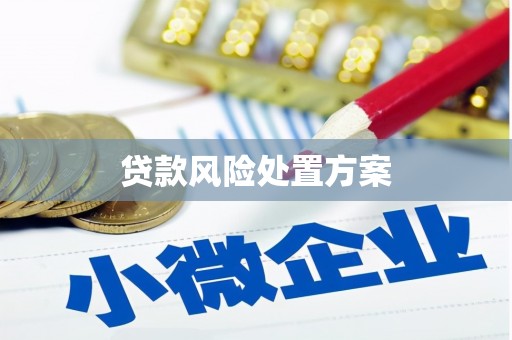 崁顶贷款风险处置方案