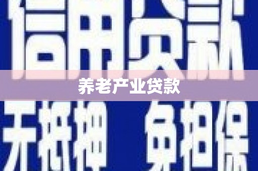 崁顶养老产业贷款