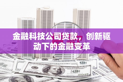 崁顶金融科技公司贷款，创新驱动下的金融变革