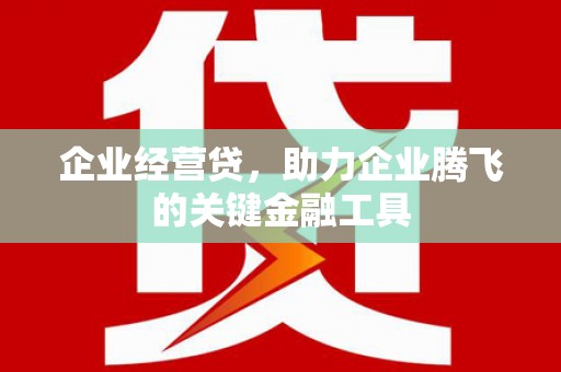 崁顶企业经营贷，助力企业腾飞的关键金融工具