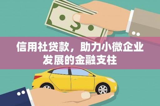 崁顶信用社贷款，助力小微企业发展的金融支柱