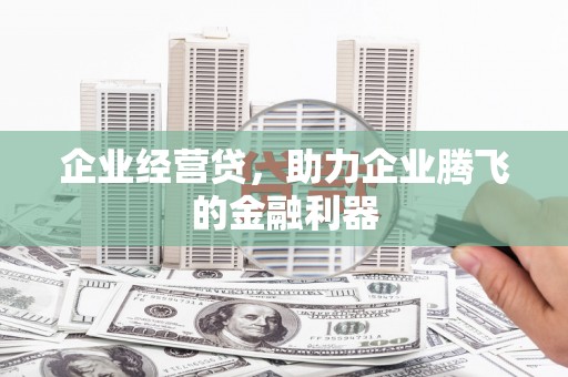 崁顶企业经营贷，助力企业腾飞的金融利器
