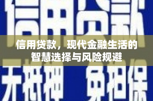 崁顶信用贷款，现代金融生活的智慧选择与风险规避
