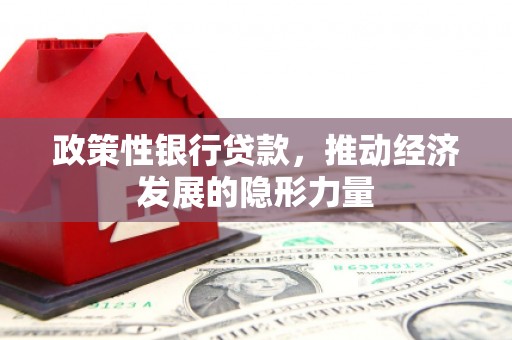 崁顶政策性银行贷款，推动经济发展的隐形力量