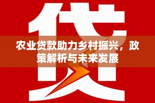 崁顶农业贷款助力乡村振兴，政策解析与未来发展