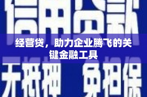 崁顶经营贷，助力企业腾飞的关键金融工具