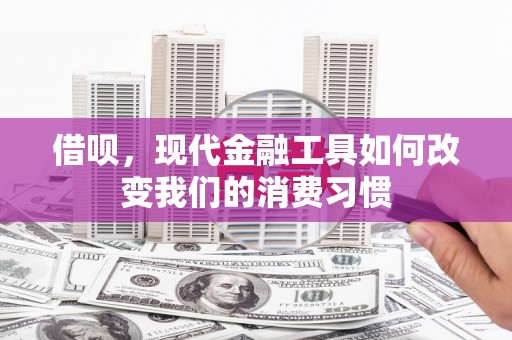 崁顶借呗，现代金融工具如何改变我们的消费习惯