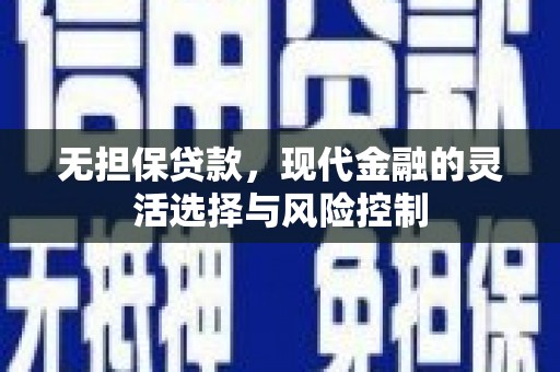 崁顶无担保贷款，现代金融的灵活选择与风险控制