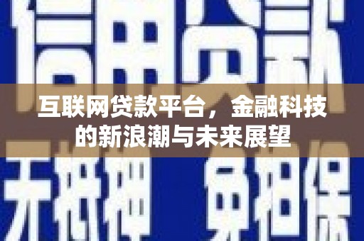 崁顶互联网贷款平台，金融科技的新浪潮与未来展望