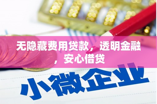 崁顶无隐藏费用贷款，透明金融，安心借贷
