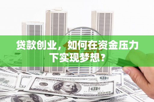 崁顶贷款创业，如何在资金压力下实现梦想？