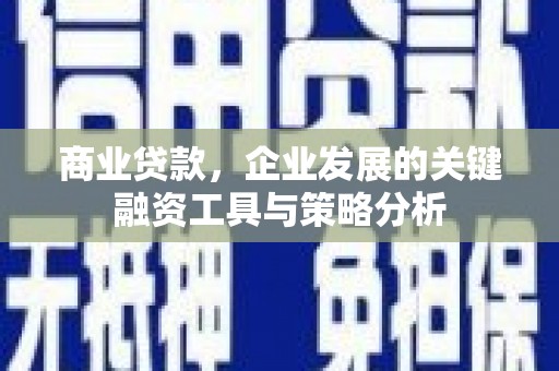 崁顶商业贷款，企业发展的关键融资工具与策略分析