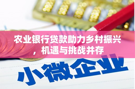 崁顶农业银行贷款助力乡村振兴，机遇与挑战并存