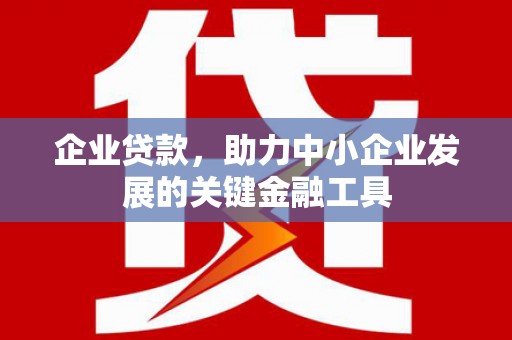 崁顶企业贷款，助力中小企业发展的关键金融工具
