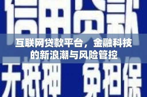 崁顶互联网贷款平台，金融科技的新浪潮与风险管控