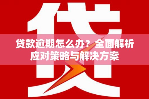 崁顶贷款逾期怎么办？全面解析应对策略与解决方案