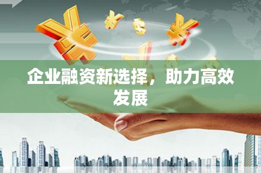 崁顶企业融资新选择，助力高效发展