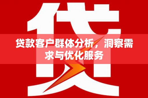 崁顶贷款客户群体分析，洞察需求与优化服务